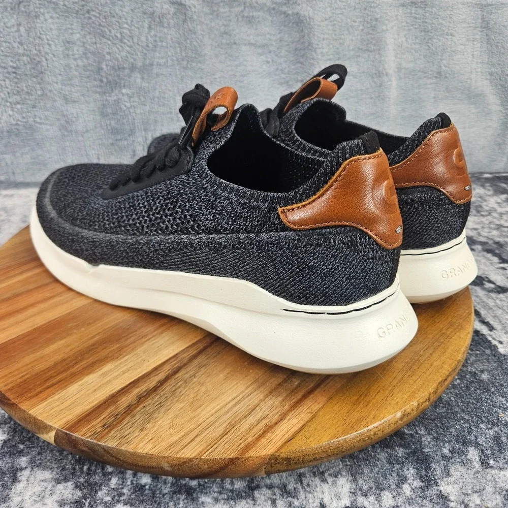 Cole Haan Grand 360 Knit Sneakers Men's 9.5 M Black British Tan Casual C40485